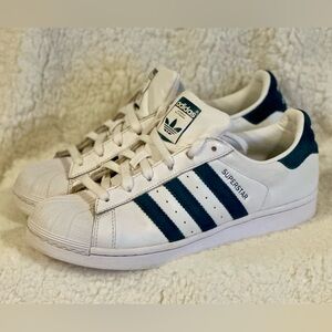 Adidas Originals Superstar EF9248 Women's Shoes 7.5 White & Teal Preowned